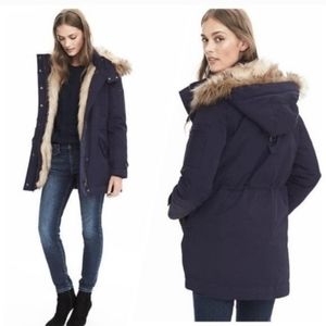 Banana republic winter parka in navy